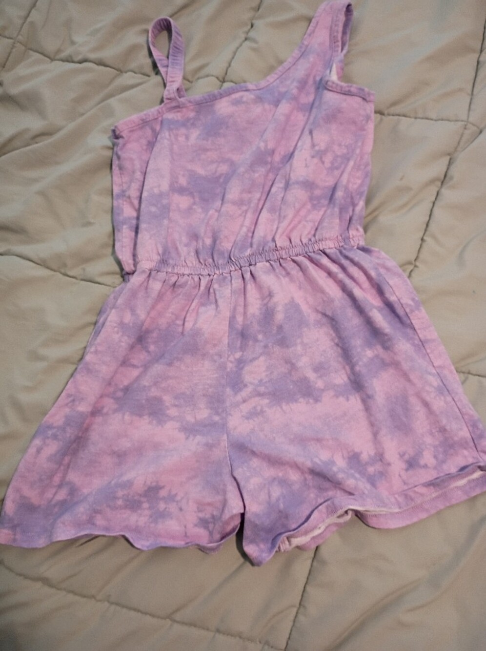 Purple  Tie-Dye Kids Romper